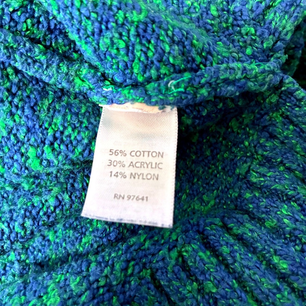 J. Jill Crewneck Blue Green Sweater Tunic Front Pocket Women Size S - Picture 4 of 7